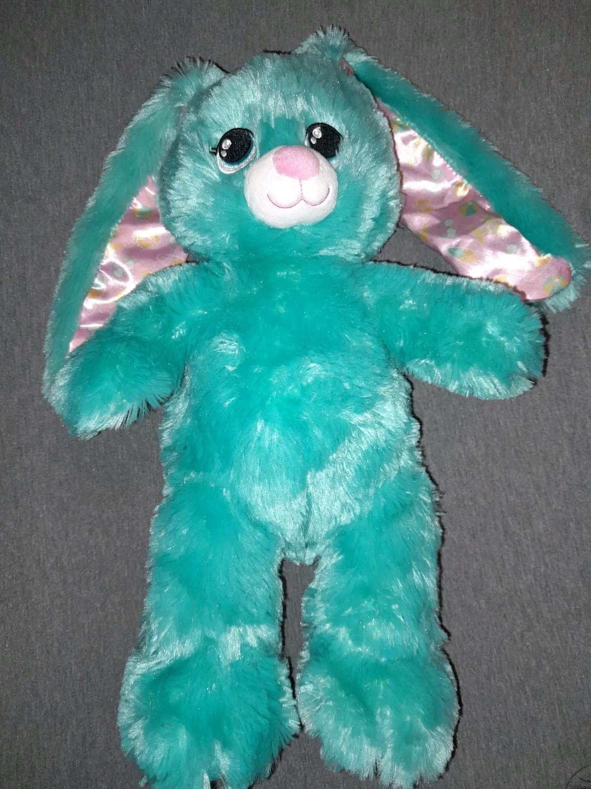 Build A Bear BEACH BUNNY Summer Ocean Vibes Green Plush Stuffed Animal Pink Ears - Image 1