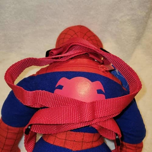 Marvel Spider-Man Plush Backpack Bioworld Red Blue Superhero Kids Bag NWT - Thumbnail 8