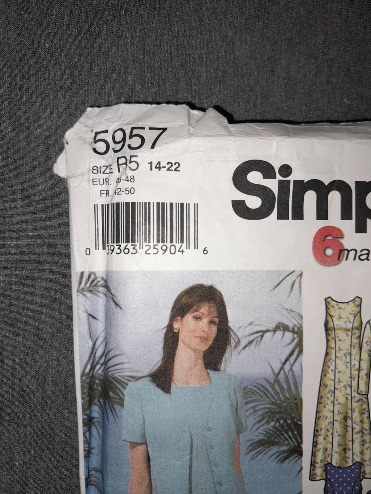 Simplicity 5957 Dresses Jackets Tops Pattern Misses Sizes 14-22 - (CUT 22) - Thumbnail 6