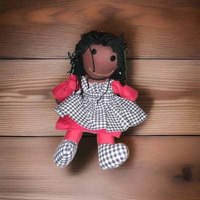 Sugarfoots Rag Doll Tattle Tale Series African American Created Barbara Wilson - Thumbnail 2