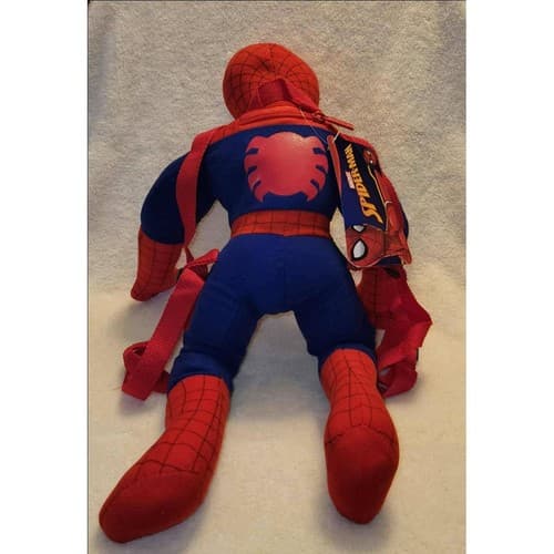 Marvel Spider-Man Plush Backpack Bioworld Red Blue Superhero Kids Bag NWT - Thumbnail 4