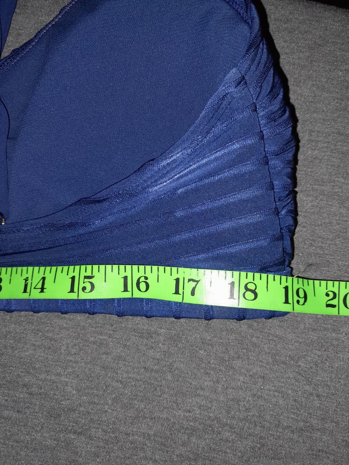 Time and Tru Women's Extra Large (16-18) XL Blue Textured Bikini Top - Thumbnail 8