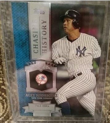2013 Topps Chasing History #CH42 Alex Rodriguez 762 HRs Yankees Insert - Thumbnail 2
