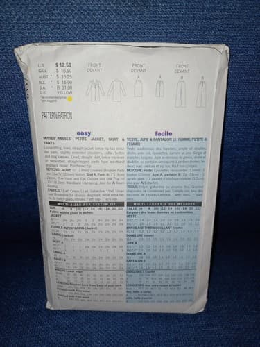 Butterick 6337 Jacket Skirt Pants Pattern Uncut Sz 18–22 Vintage Tailored - Thumbnail 2