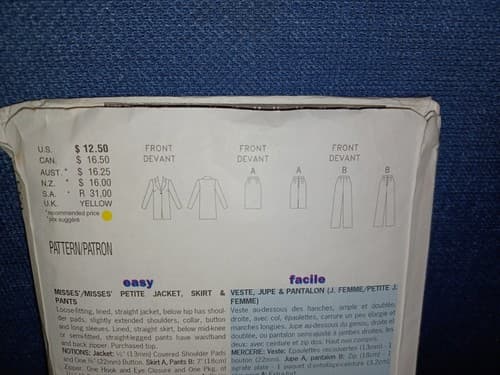 Butterick 6337 Jacket Skirt Pants Pattern Uncut Sz 18–22 Vintage Tailored - Thumbnail 4