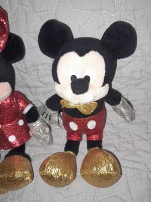 Disney Ty Sparkle Mickey & Minnie Mouse Plush Collectible Beanie Babies Set - Thumbnail 2