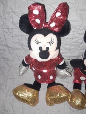 Disney Ty Sparkle Mickey & Minnie Mouse Plush Collectible Beanie Babies Set - Thumbnail 4