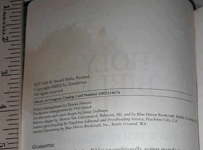 Holy Bible King James Version With Helps Words Of Christ In Red Letter Zondervan - Thumbnail 6