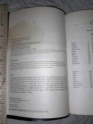 Holy Bible King James Version With Helps Words Of Christ In Red Letter Zondervan - Thumbnail 7