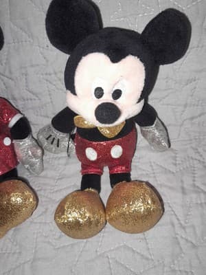 Disney Ty Sparkle Mickey & Minnie Mouse Plush Collectible Beanie Babies Set - Thumbnail 5