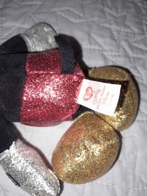 Disney Ty Sparkle Mickey & Minnie Mouse Plush Collectible Beanie Babies Set - Thumbnail 9