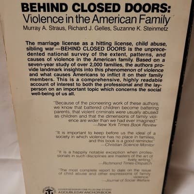 Behind Closed Doors Violence in the American Family 1981 Anchor Paperback - Thumbnail 9