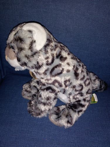 Snow Leopard Wild Republic Houston Zoo Plush Cuddly 12-inch Stuffed Animal Gray - Thumbnail 4
