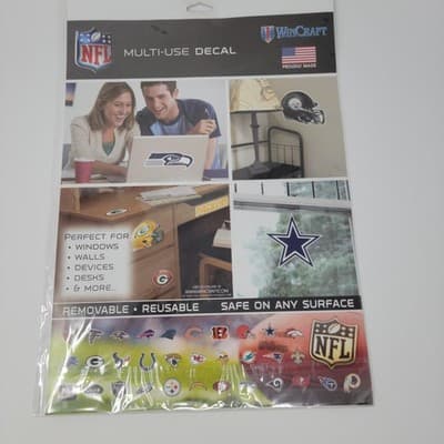 Dallas Cowboys Dak Prescott #4 NFL Multi Use Decal Set 4 Pack 16.5x11 Wincraft - Thumbnail 5