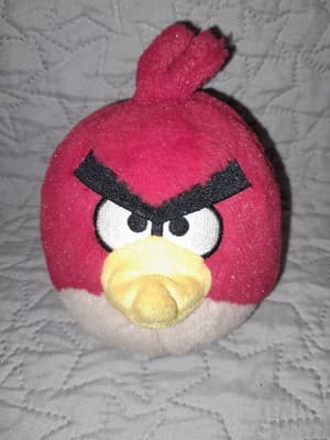 Rovio Angry Birds Red Bird Plush 5" Stuffed Toy No Sound by Commonwealth 2010 - Image 1