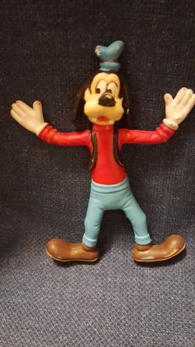 Vintage Goofy Bendable Rubber 5.5" Figure Bend Walt Disney Hong Kong 1978 - Image 1