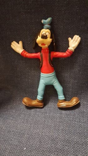 Vintage Goofy Bendable Rubber 5.5" Figure Bend Walt Disney Hong Kong 1978 - Thumbnail 2