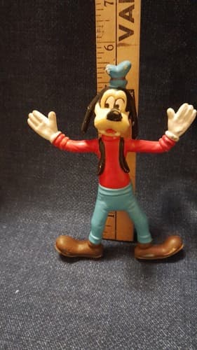 Vintage Goofy Bendable Rubber 5.5" Figure Bend Walt Disney Hong Kong 1978 - Thumbnail 4