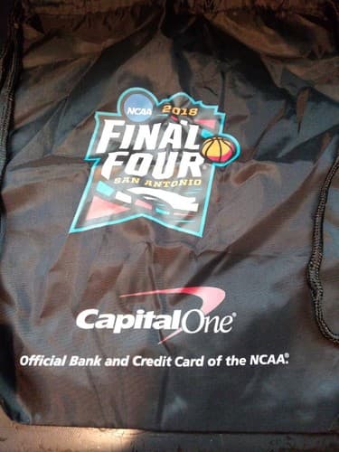 2018 NCAA Final Four Basketball San Antonio Drawstring Bag Soft Backpack Tote - Image 1