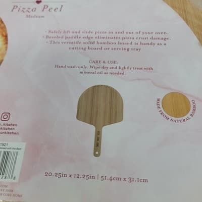 Bamboo Pizza Peel Charcuterie Serving Board Wooden Paddle 12x20 XOXOXO Engraved - Thumbnail 14
