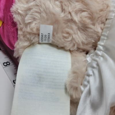 BUILD A BEAR Teddy Bear Plush 16in Beige Swirl Fur Slumber Parties Outfit Shoes - Thumbnail 11