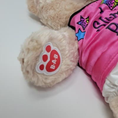 BUILD A BEAR Teddy Bear Plush 16in Beige Swirl Fur Slumber Parties Outfit Shoes - Thumbnail 13