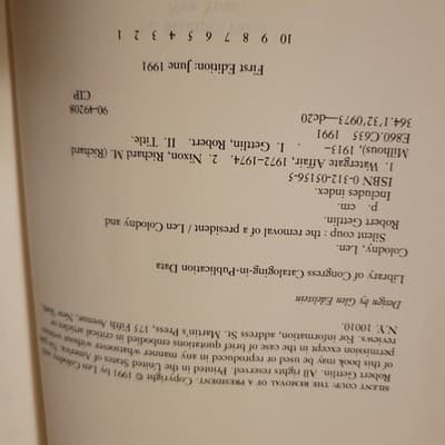 Silent Coup The Removal of a President Colodny Gettlin 1991 1st Edition Nixon - Thumbnail 8