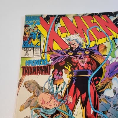X-Men #2 Marvel Comics 1991 Magneto Triumphant Jim Lee Cover VF Comic Book - Thumbnail 6