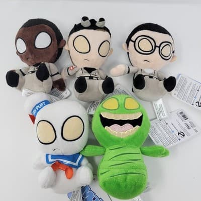 FUNKO Mopeez Ghostbusters Plush Lot Stay Puft Slimer Venkman Egon 5pc 5in - Thumbnail 2