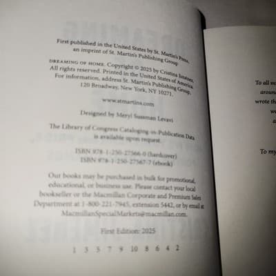 Dreaming of Home Cristina Jiménez 2025 Hardcover First Edition St Martin's Press - Thumbnail 8