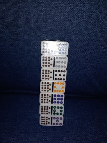 PRESSMAN MEXICAN TRAIN DOMINOES Replacement Dominoes Game 14 Pieces Dominos - Thumbnail 2