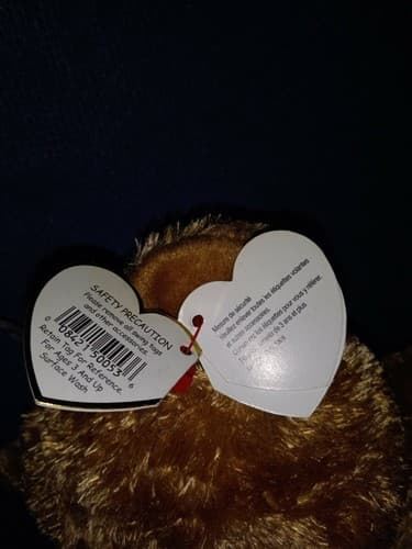TY Classic Everhart 12" Bear with tags Heart - Thumbnail 3