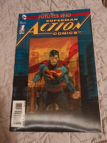 SUPERMAN ACTION COMICS THE NEW 52 FUTURE END #1 NOV 2014 LENTICULAR 3D DC COMICS - Image 1