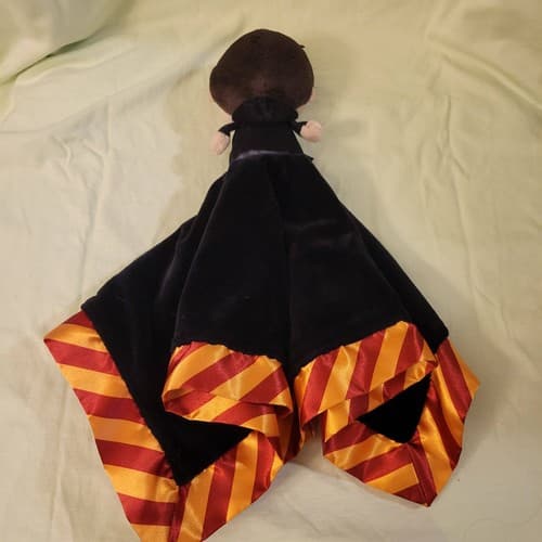 Harry Potter Plush Lovey Security Blanket Gryffindor Black Gold Red Satin Chibi - Thumbnail 5
