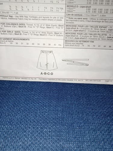 McCall’s 8984 Girls Skorts Pattern 10–14 Preppy 90s Retro School Uniform Uncut - Thumbnail 3