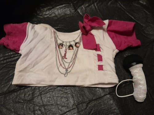 BABW Build-A-Bear Clothes: Jonas Brothers T-SHIRT & Microphone Mic Set Of 2 - Image 1