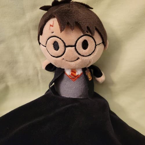 Harry Potter Plush Lovey Security Blanket Gryffindor Black Gold Red Satin Chibi - Thumbnail 2