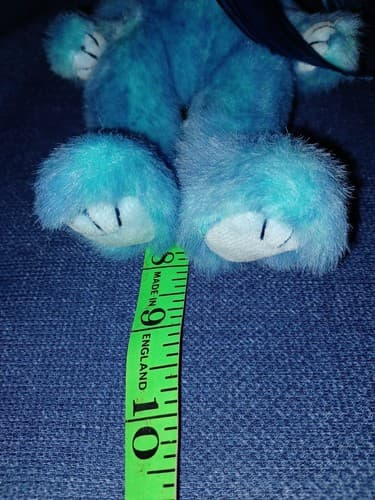 Ty Beanie Baby Azure Bear Blue Plush Stuffed Animal Toy Gift 8 Inch - Thumbnail 6