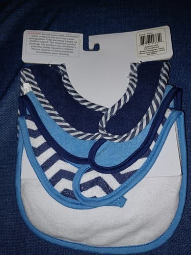 I love my Aunt 3Pk Bibs Luvable Friends Baby Boy Cotton Drooler Bibs Boy - Thumbnail 3