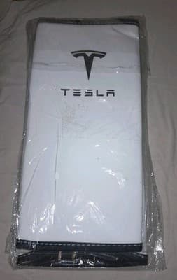 Tesla Model 3Y Center Console Armrest Box Cover White Leather Armrest 13.75x6.75 - Image 1