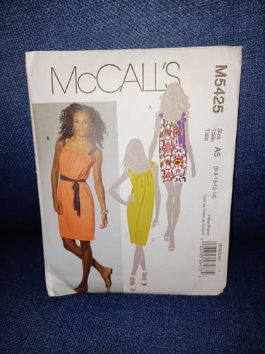 McCALLS M5425 Sundress Dress in 3 Versions & Belt PATTERN 6 8 10 12 14 UC OOP - Image 1
