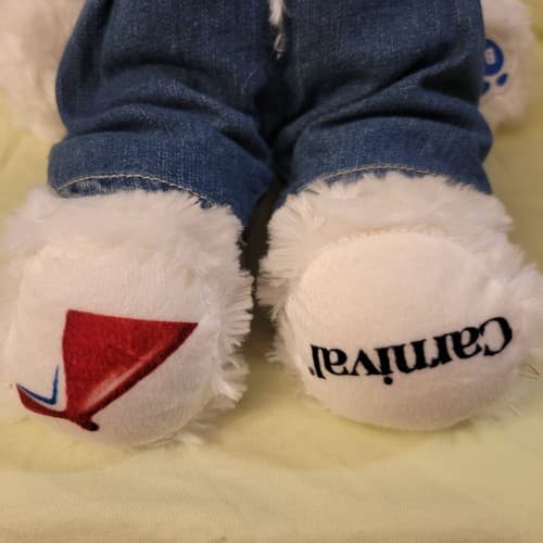 Carnival Cruise Build-A-Bear Plush Teddy Bear White 17" Blue Shirt Jeans Logo - Thumbnail 7