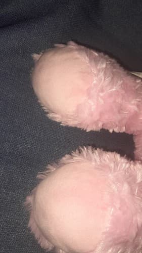 Build a Bear Pink Happy Hugs Swirl Fur Teddy Baby Plush 16” Heart Nose - Thumbnail 6
