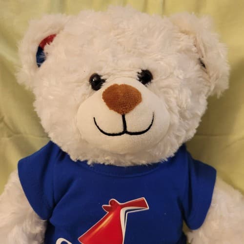 Carnival Cruise Build-A-Bear Plush Teddy Bear White 17" Blue Shirt Jeans Logo - Thumbnail 2