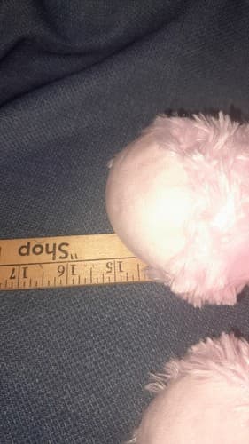 Build a Bear Pink Happy Hugs Swirl Fur Teddy Baby Plush 16” Heart Nose - Thumbnail 7