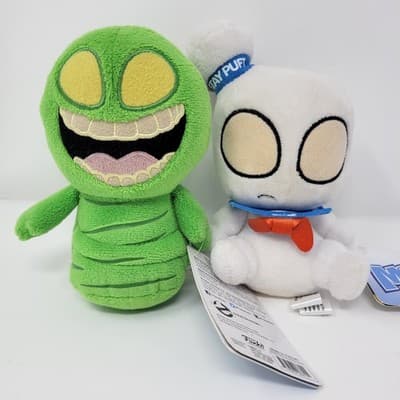 FUNKO Mopeez Ghostbusters Plush Slimer Stay Puft Marshmallow Man 2pc 5in - Thumbnail 2