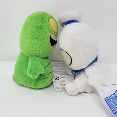 FUNKO Mopeez Ghostbusters Plush Slimer Stay Puft Marshmallow Man 2pc 5in - Thumbnail 3