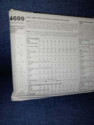 Simplicity 4699 Pattern Mix & Match Tops Pants Dresses Wardrobe Size 10-18 UC - Thumbnail 4