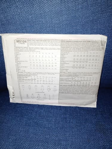 Uncut McCall's M5104 Bohemian BohoTunic Shirt Sash Bandana Scarf Sz 4 6 8 10 New - Thumbnail 2