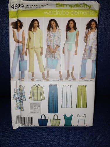 Simplicity 4699 Pattern Mix & Match Tops Pants Dresses Wardrobe Size 10-18 UC - Thumbnail 2